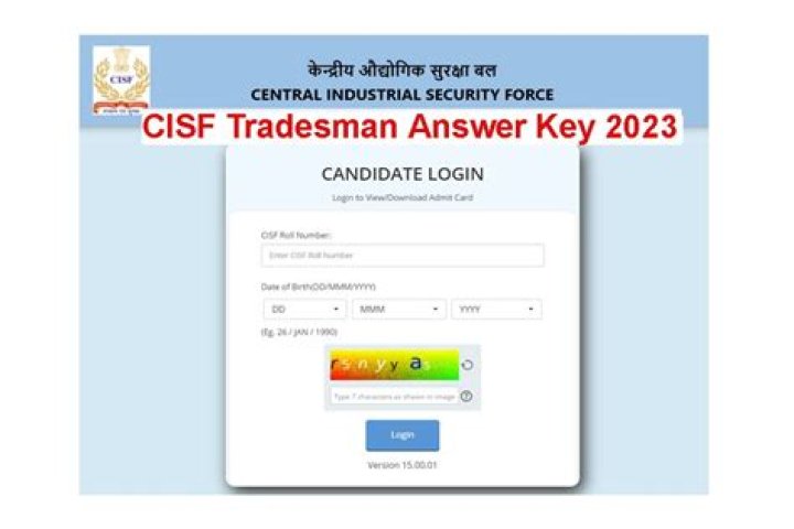 CISF Constable Tradesman Answer Key 2023 : अभी अभी हुआ जारी