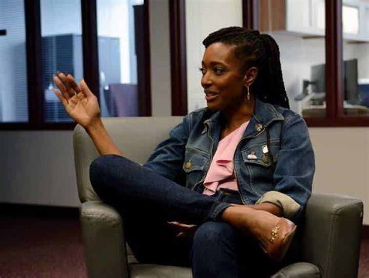 Franchesca Ramsey speaking at a public event.