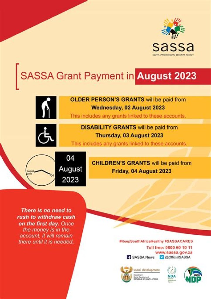 SASSA Payment Status August 2023