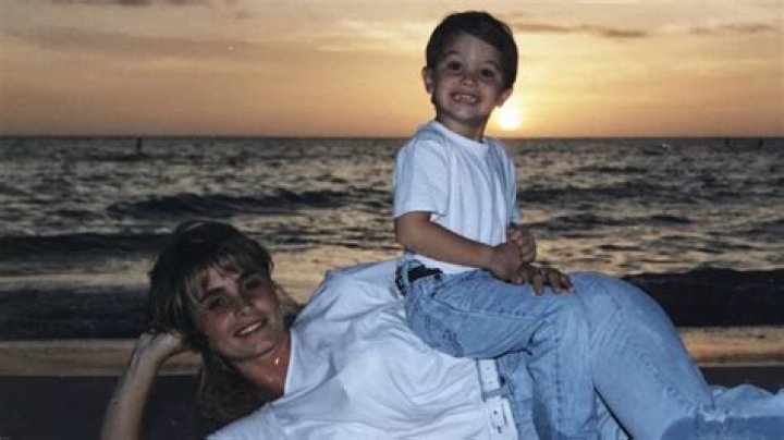 Young Chase Stokes with his mother Young Chase Stokes with his mother